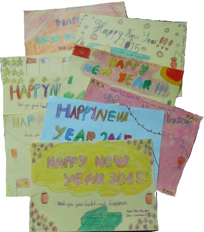 Thiệp "Happy New Year" Của Lớp Sunshine 22