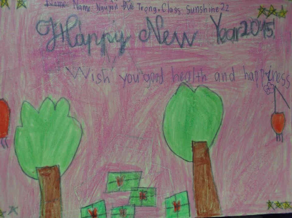 Thiệp "Happy New Year" Của Lớp Sunshine 22