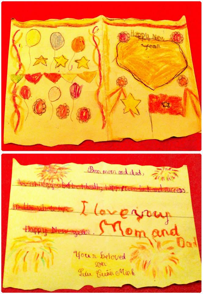 Thiệp Chúc Tết Lớp Sky 12