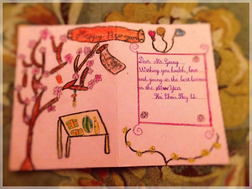 Thiệp Chúc Tết Lớp Sky 12