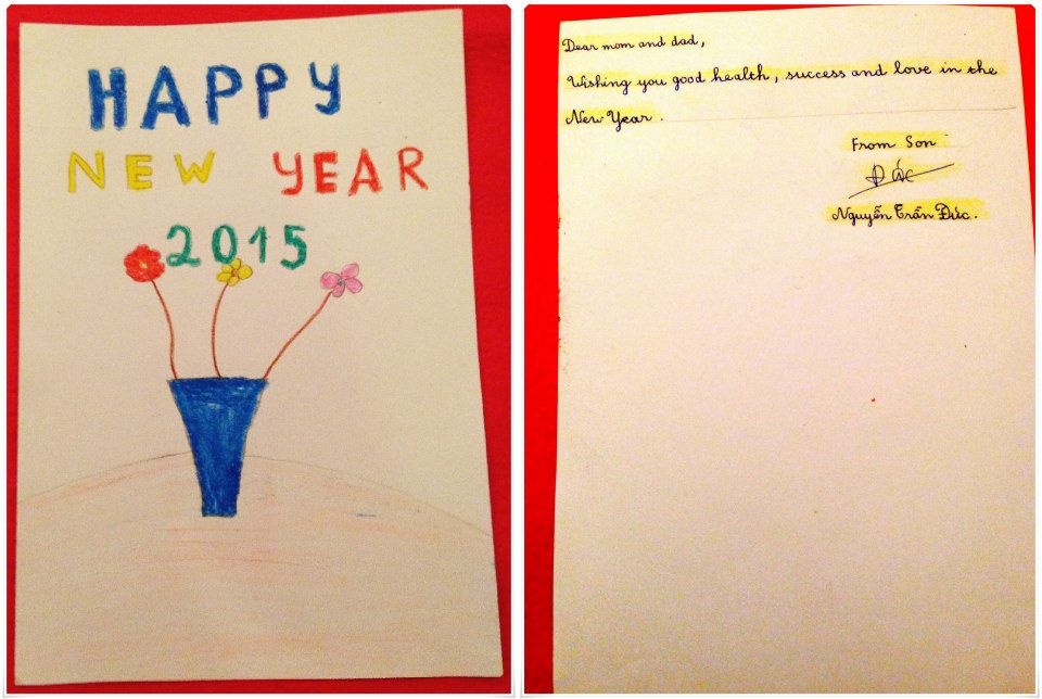 Thiệp Chúc Tết Lớp Sky 12